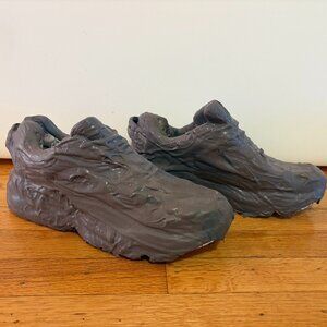 One Of A Kind Latex Painted Sneakers Grey Women's 9